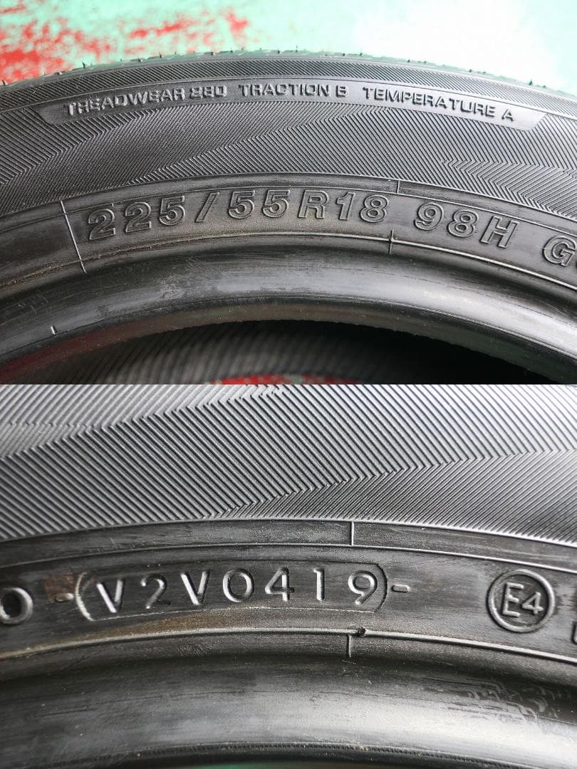 ほぼ新車外し品 225/55R18 ヨコハマ ジオランダー SUV G055