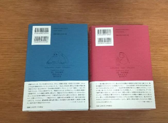 薔薇の名前　[完全版] 上下セット　東京創元社