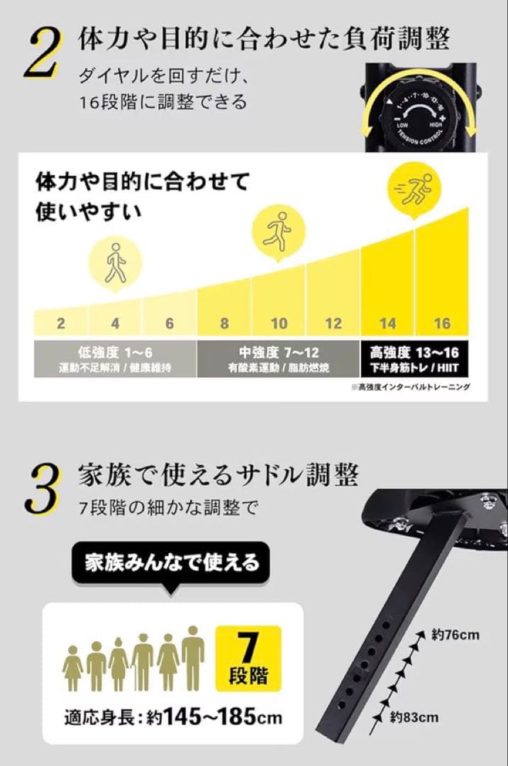 STEADY フィットネスバイク Neo 新品 静音 折りたたみ