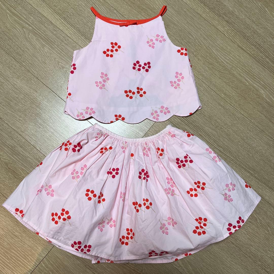 お値下げ⭐︎JACADI 【116cm】ピンクフラワー　セットアップ