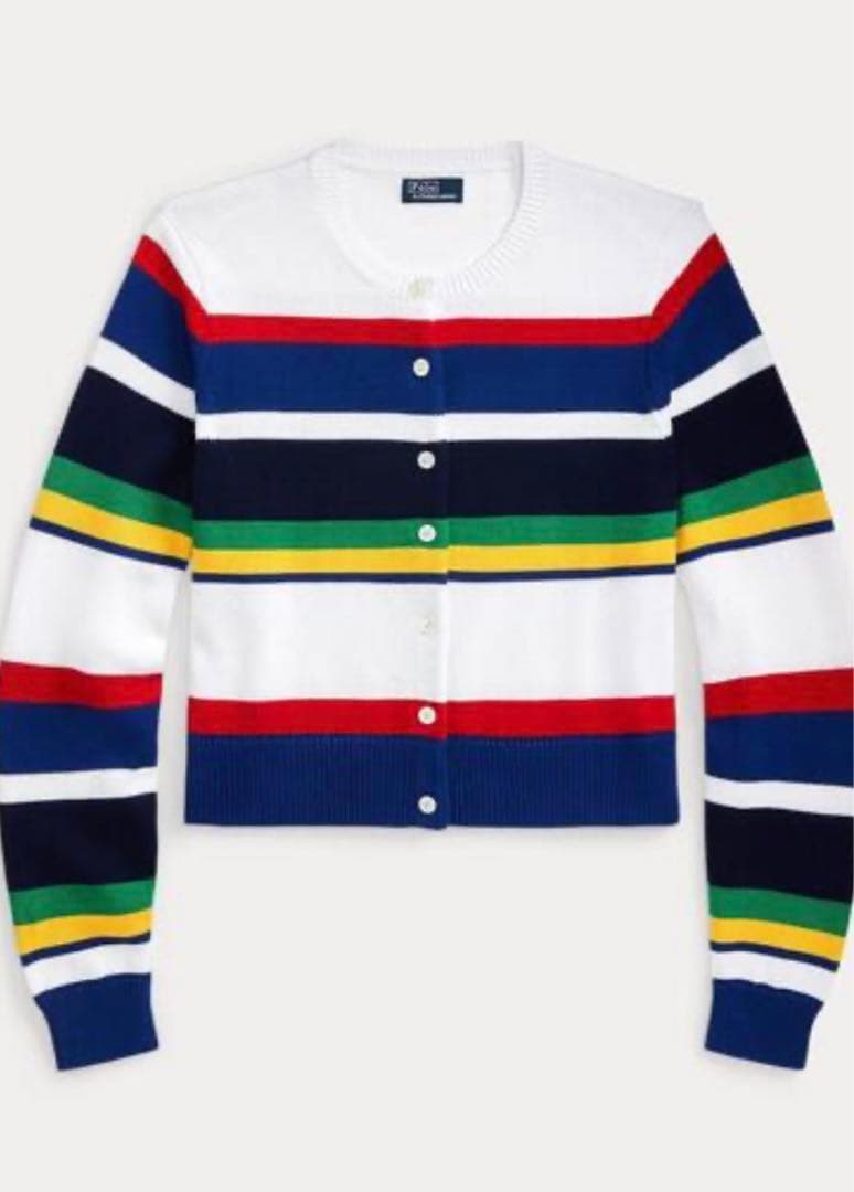 8438【極美品】POLO RALPH LAUREN マルチカラー カーディガン
