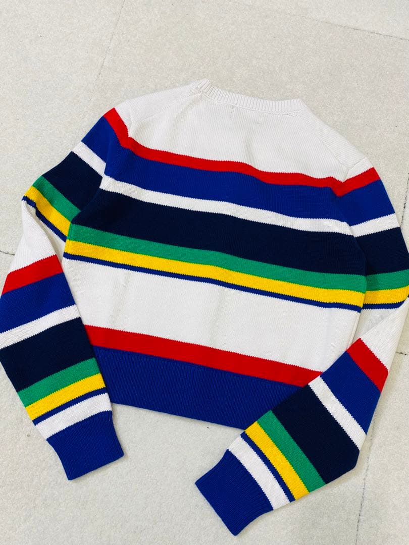 8438【極美品】POLO RALPH LAUREN マルチカラー カーディガン