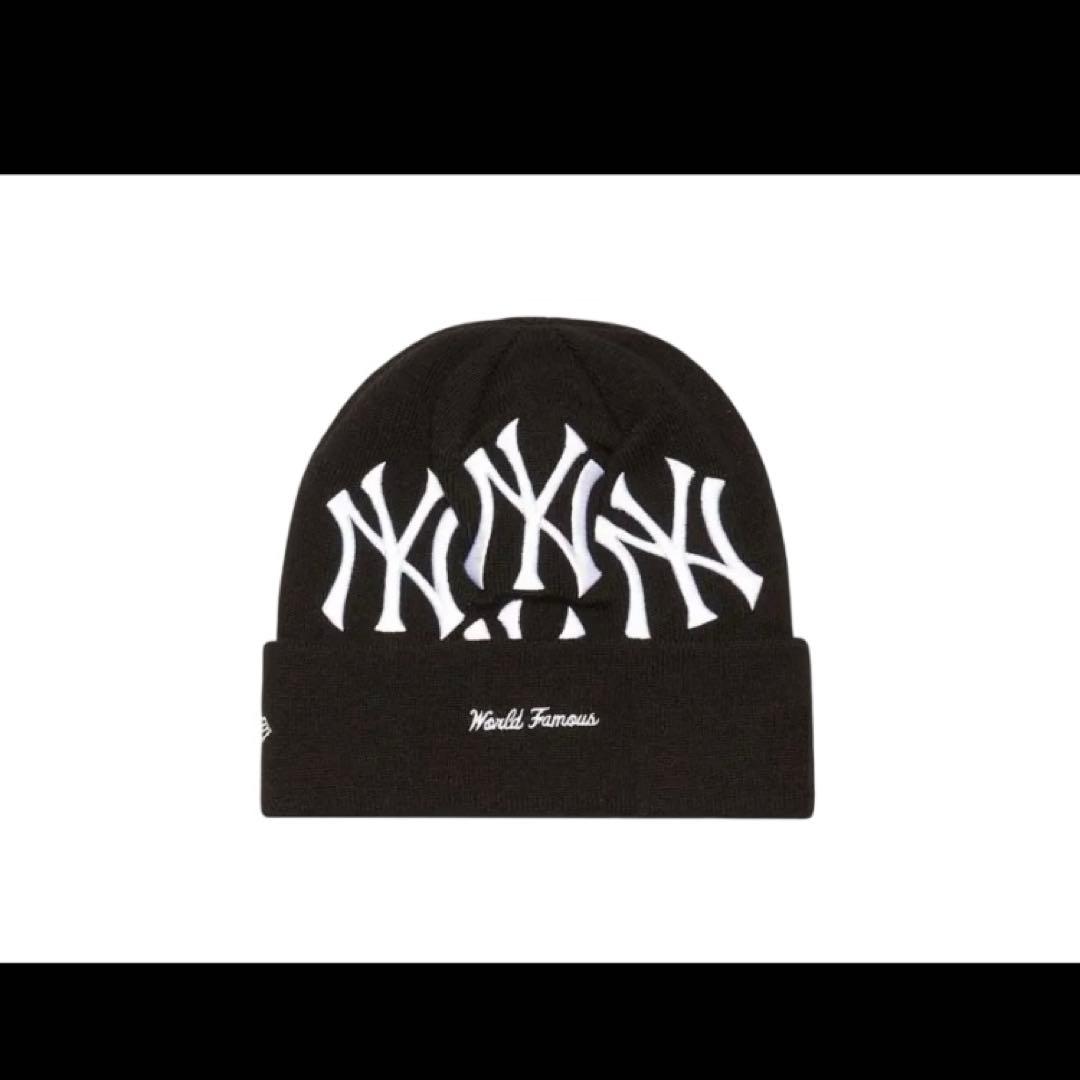 Supreme NEW ERA Yankees ニット帽　ビーニー　ブラック