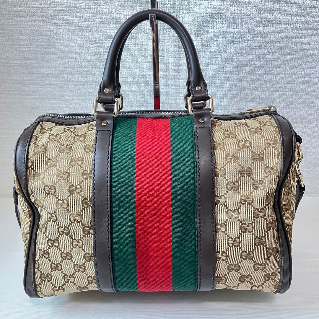 GUCCI グッチ GGキャンバス シェリーライン ハンドバッグ 247205