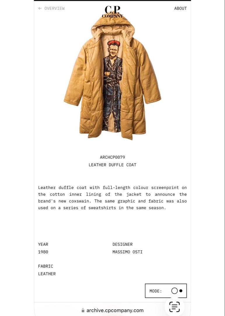ジャケット・アウター C.P. Company LEATHER DUFFLE COAT 80s