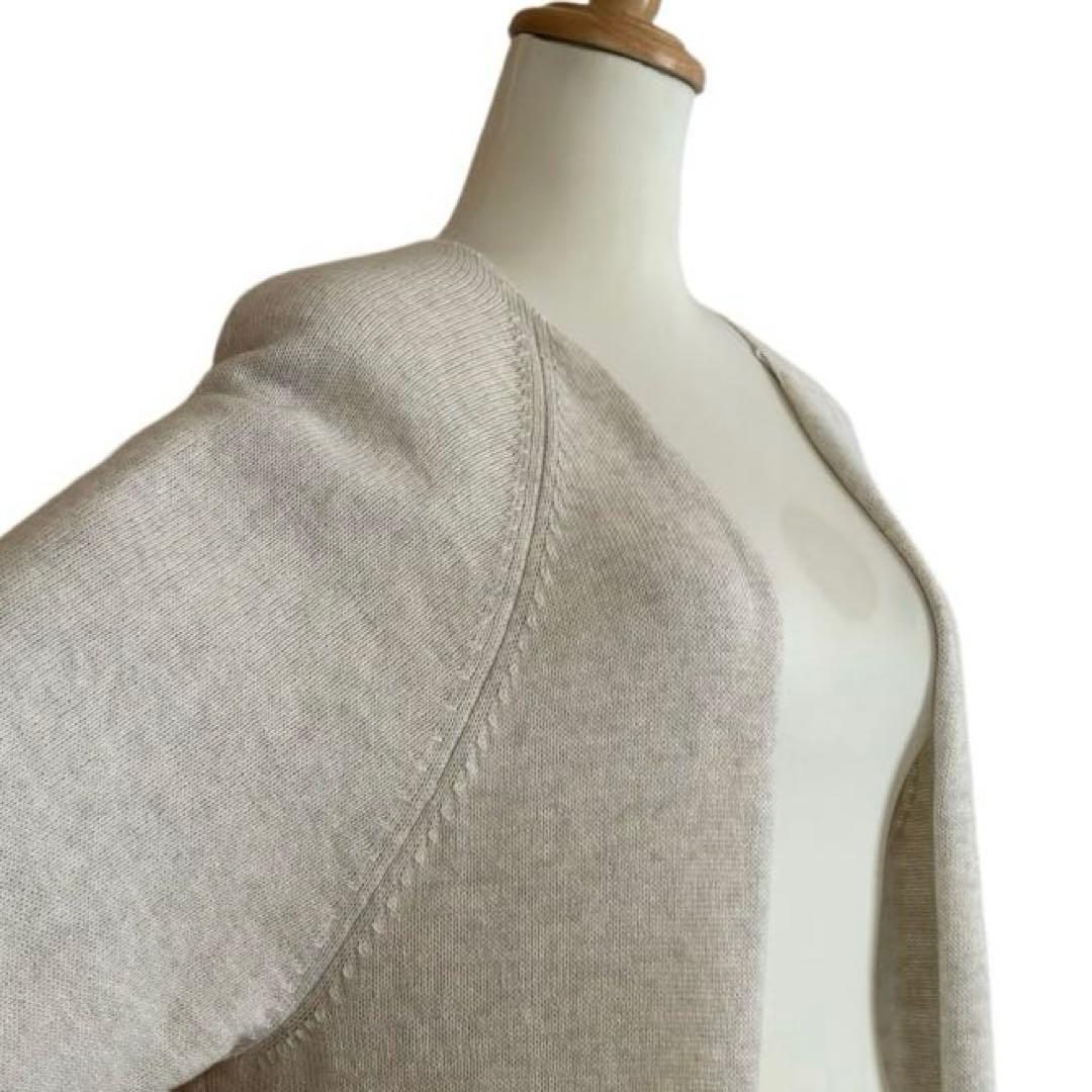 【evam eva】 エヴァムエヴァ 7分袖 コットンニット ロングガウン