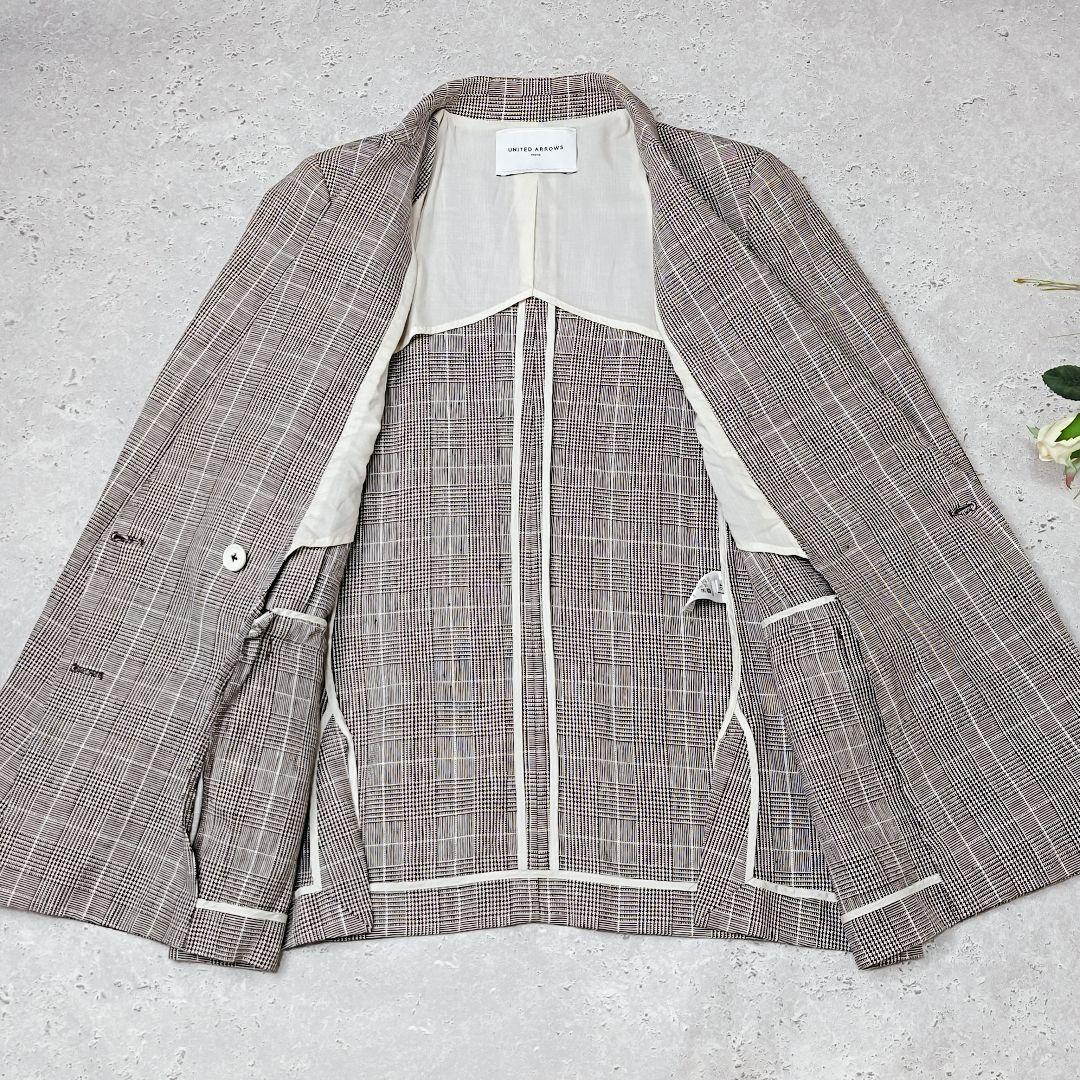 UNITED ARROWS UWSC リネン ブレザー 40 ダブルジャケット