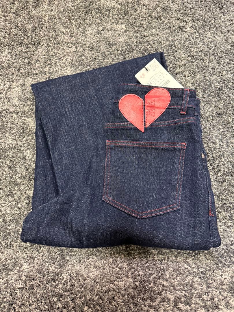 ZARA Z1975 ハイウエストバレルフィット　デニムパンツ 32 ハート
