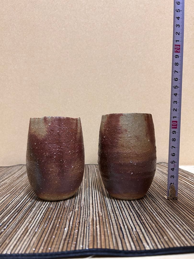 多久守　備前筒湯呑　2個セット