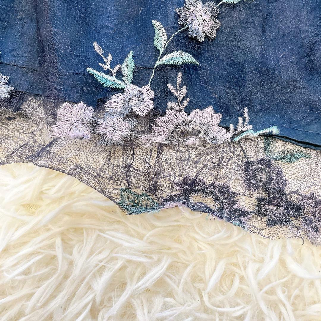 美品✨グレースコンチネンタル フラワーチュール刺繍スカート