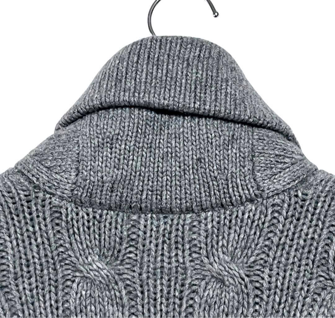 美品　ラルフローレン　カシミアブレンドショート丈ケーブルカーディガン　M