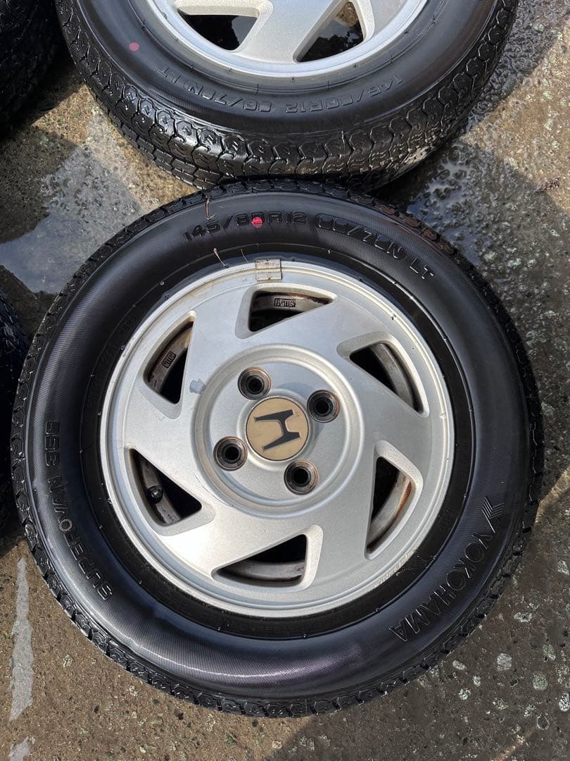 ホンダ　純正　ホイールタイヤ　セット4本145/80R12 ヨコハマ　2023年