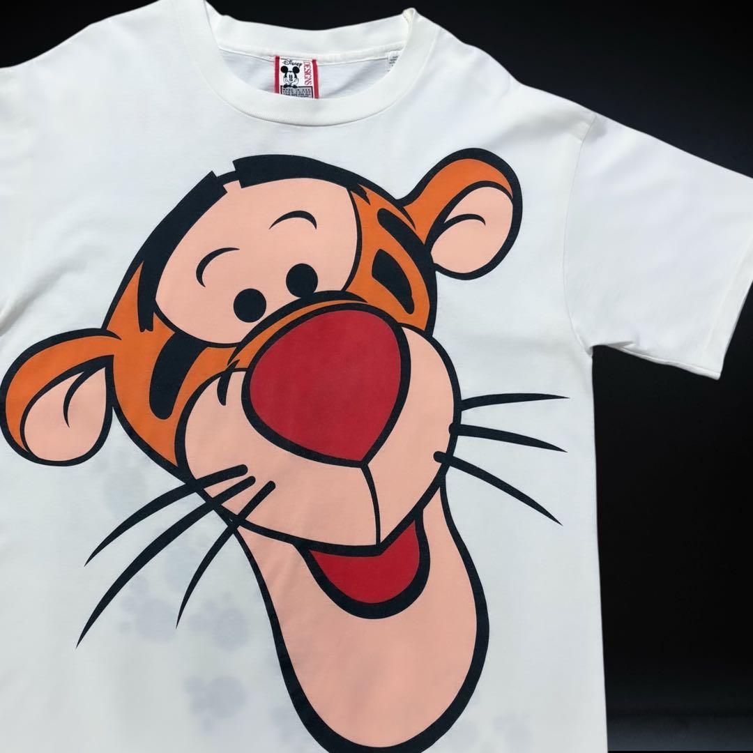 美品 90s Disney ティガー ビッグフェイスT USA製 XL相当 レア