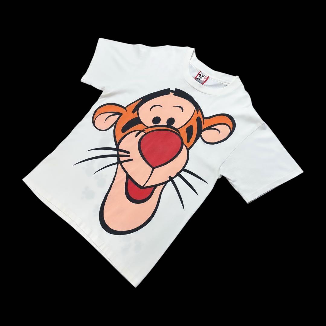美品 90s Disney ティガー ビッグフェイスT USA製 XL相当 レア