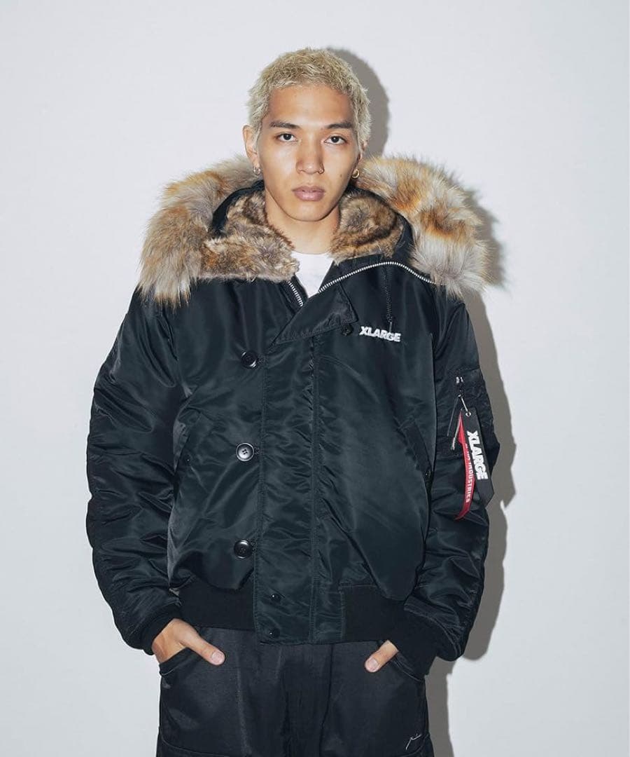 ALPHA ×XLARGE　N2B　JACKET　フライトジャケット　黒