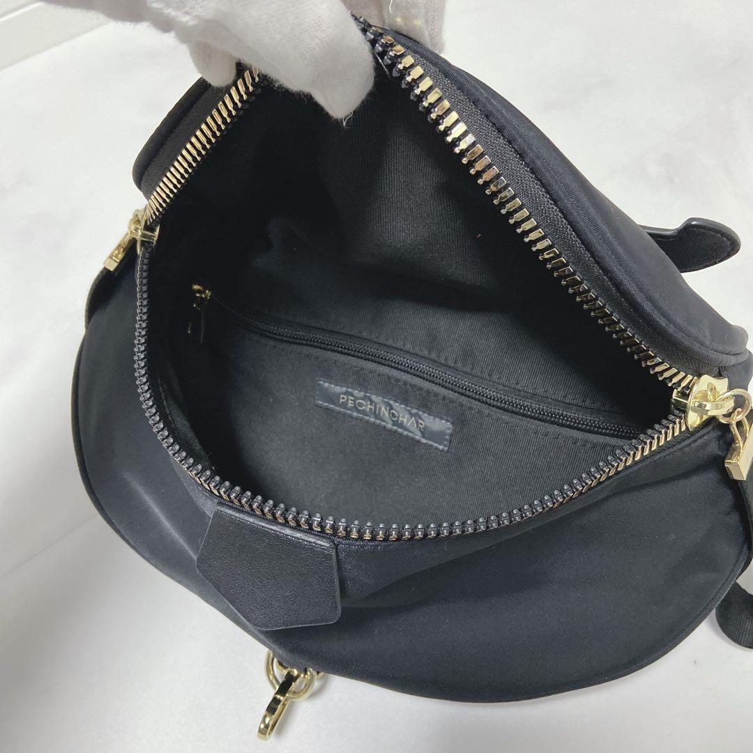 PECHINCHAR ペシンシャ メタルファスナー ショルダーバッグ 黒 極美品