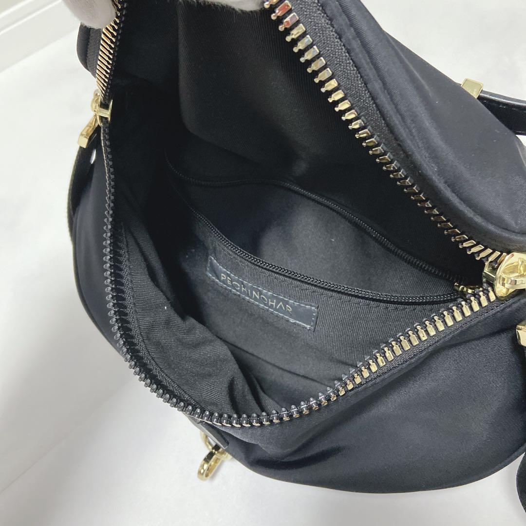 PECHINCHAR ペシンシャ メタルファスナー ショルダーバッグ 黒 極美品