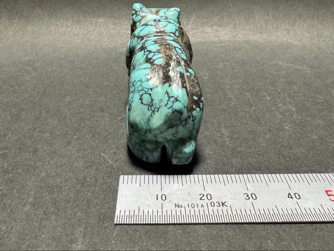 八*鳥様 ターコイズ 虎？猫？ 54.5g / 不用品 現状渡し