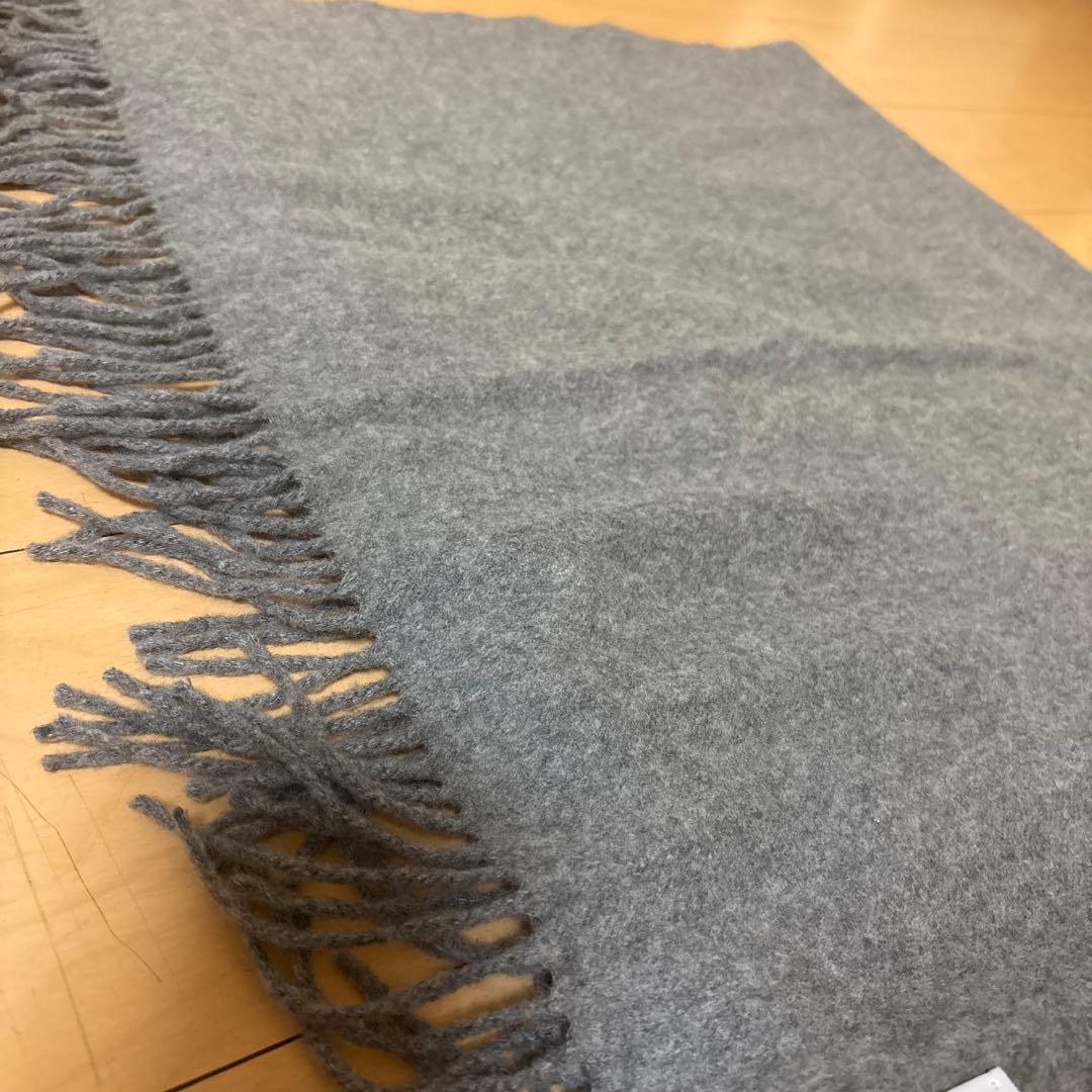 Johnstons of Elgin 100%カシミヤストール グレー