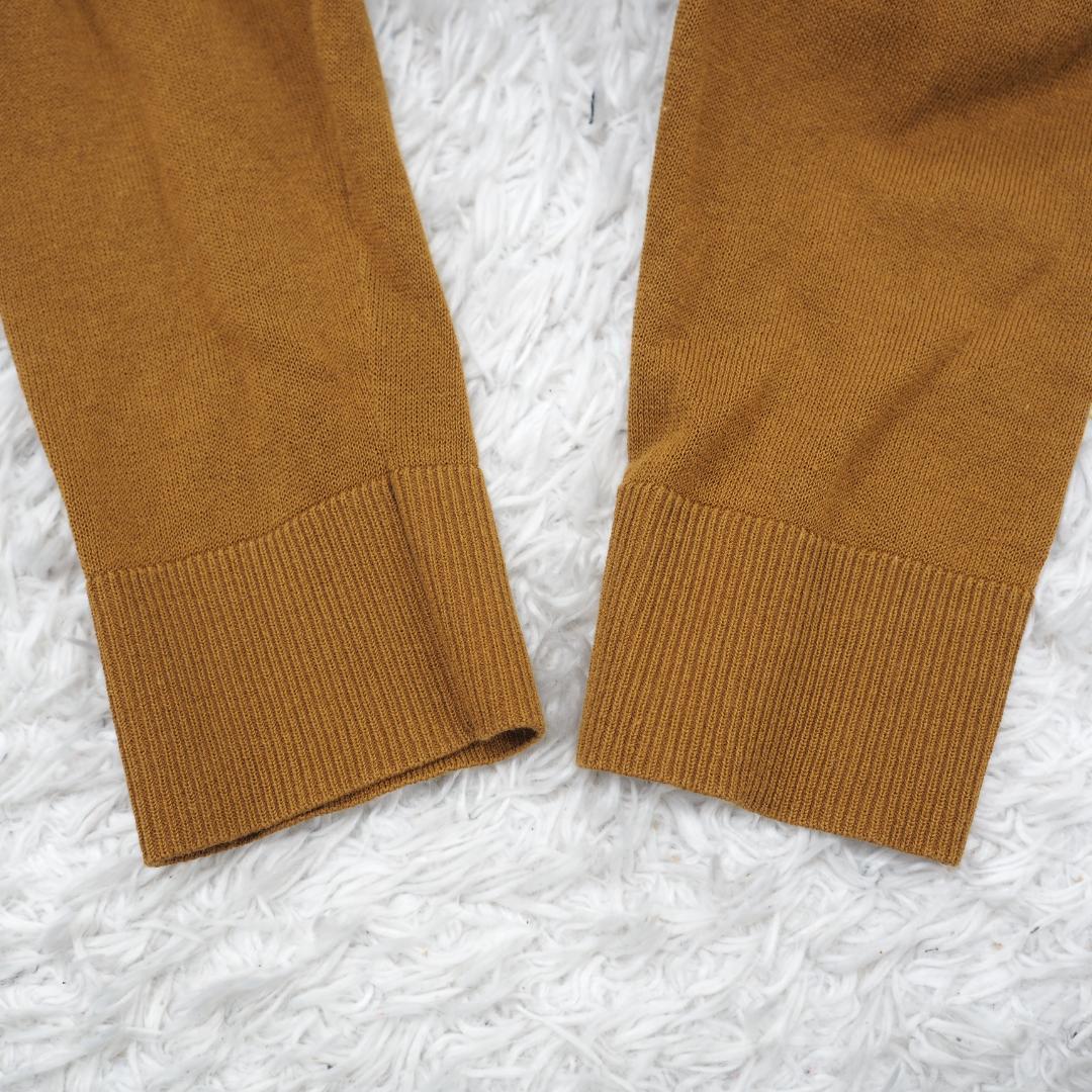 G7116*theory luxe☆ロング☆カーディガン☆茶ブラウン☆38.