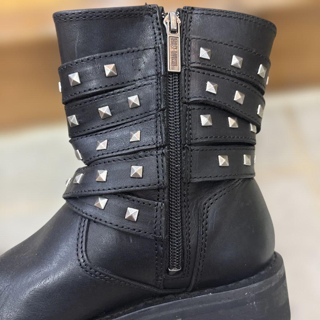 Harley Davidson スタッズ付きブーツ ブラック