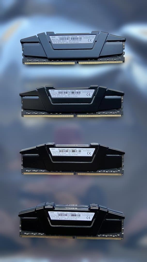 美品 GSKILL 128GB (32GBx4) DDR4-2666 動作確認済