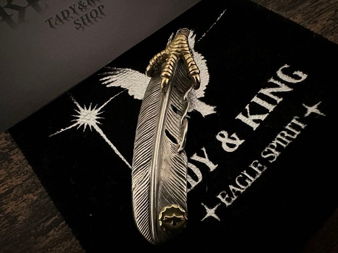 tady&king イーグルメタル付き爪金特大フェザー