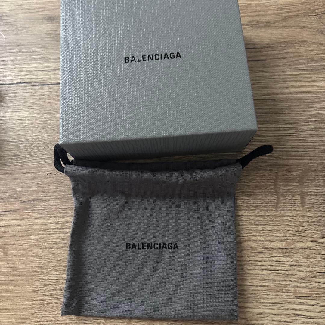 BALENCIAGA 水色ペーパー　三つ折り財布