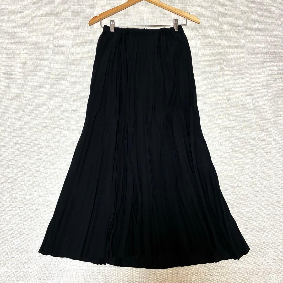 SOEJU　ソージュ　プリーツスカート　85cm丈　ブラック　美品