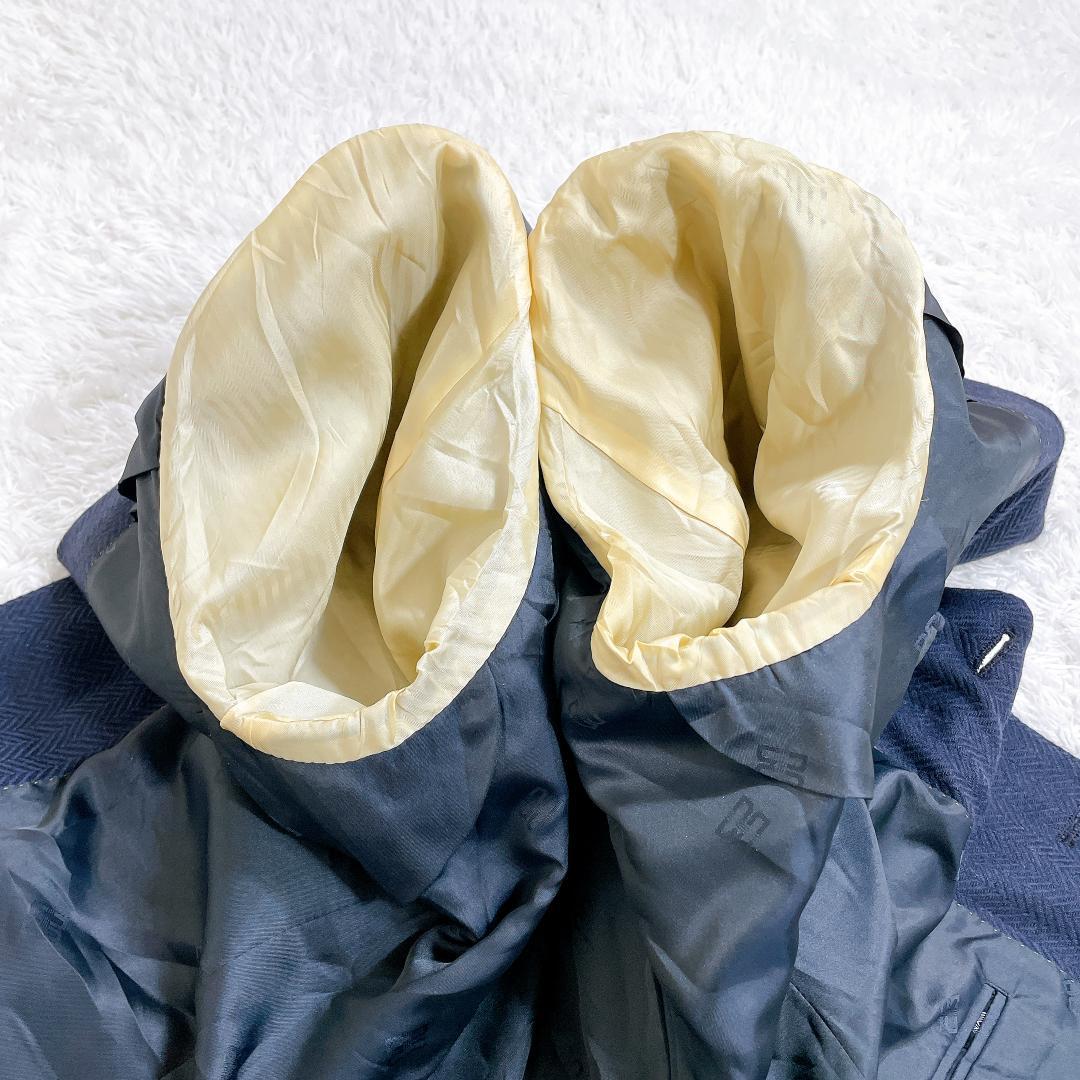 DAKS カシミヤ100％ ツイード ジャケット ヘリンボーン ネイビー 英国風