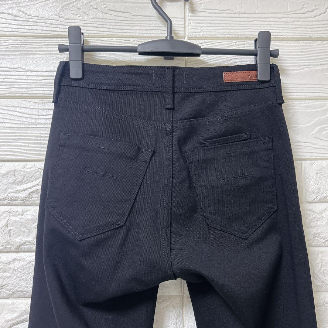 美品 ヤヌーク パトリシア スキニー デニム ストレッチ 25 ブラック
