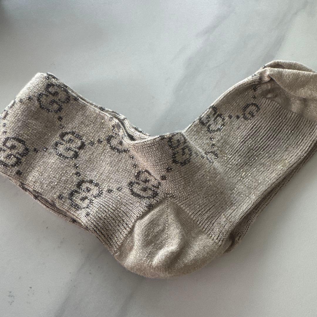GUCCI 靴下 ラメ gg ソックス インターロッキング ロゴ