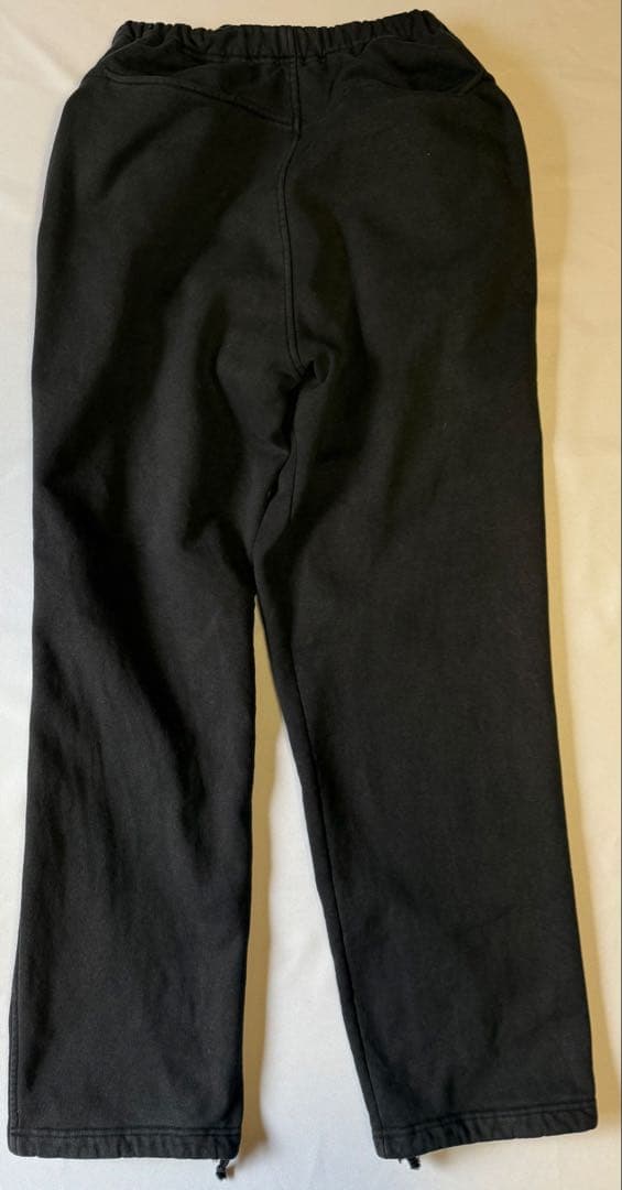 comoli 24ss コットン裏毛 パンツ フェードブラック 1