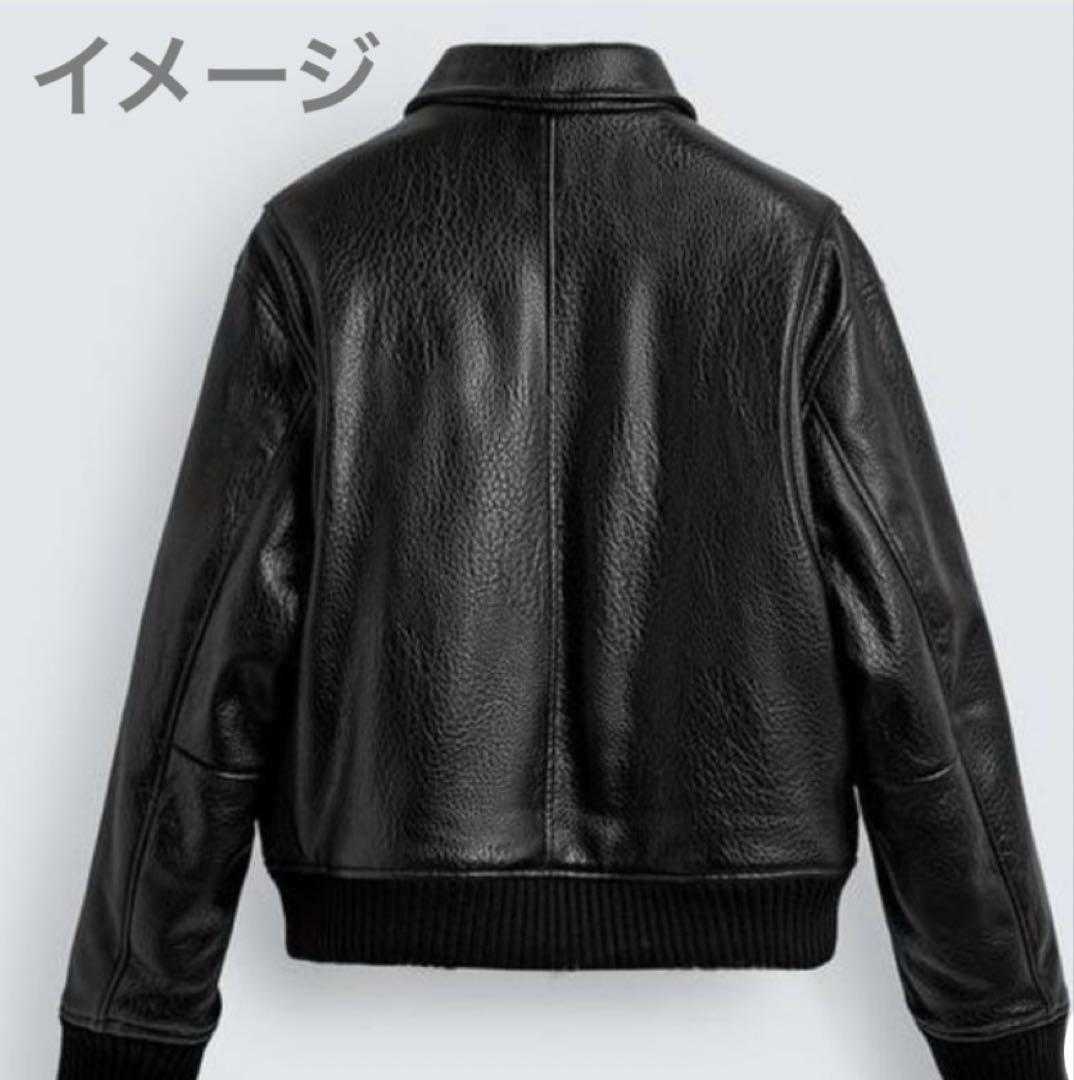 ZARA フェイクレザーパフジャケット