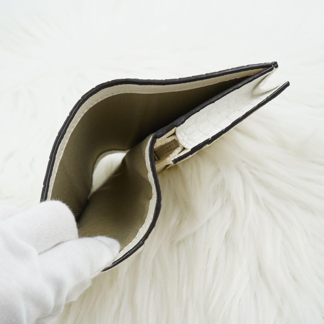ほぼ未使用品　jimmy choo ジミーチュウ　二つ折り財布　ホワイト系　希少