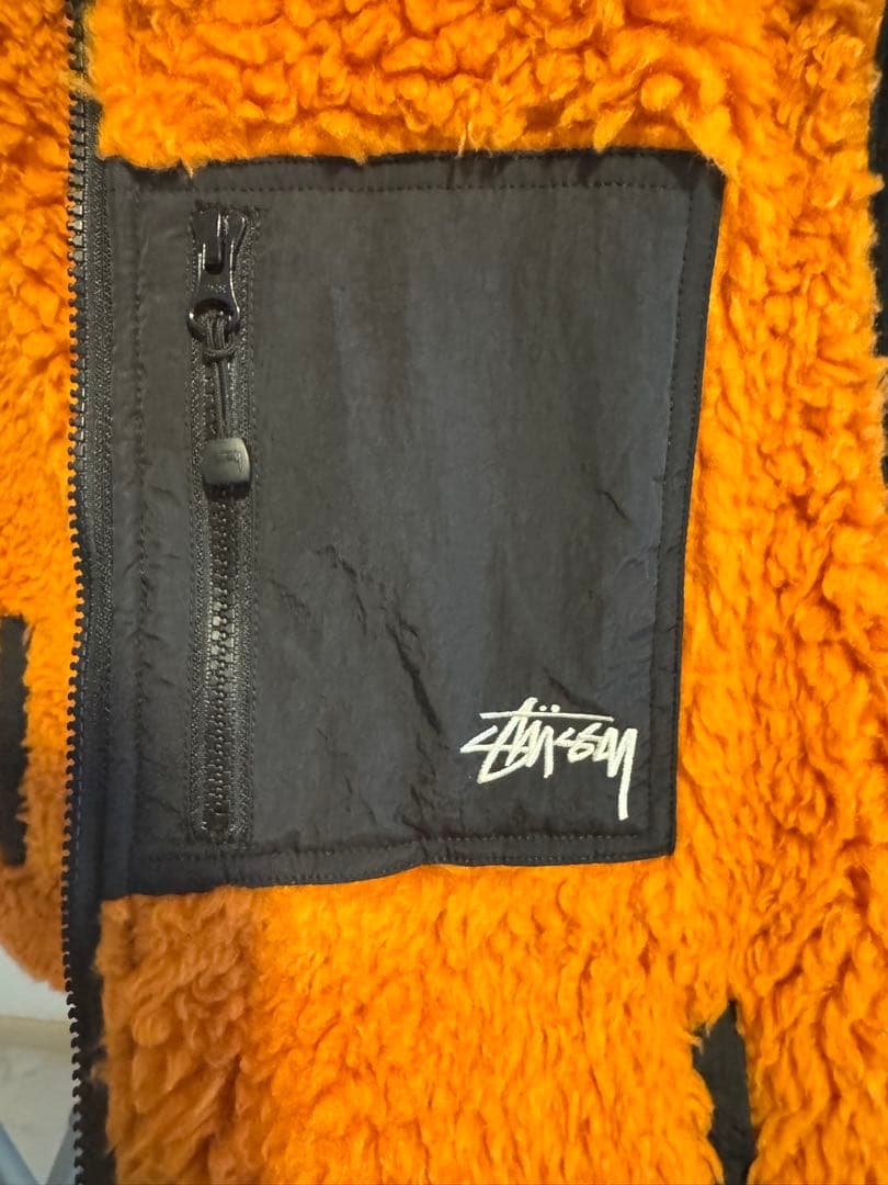 Stussy オレンジ フリースベスト