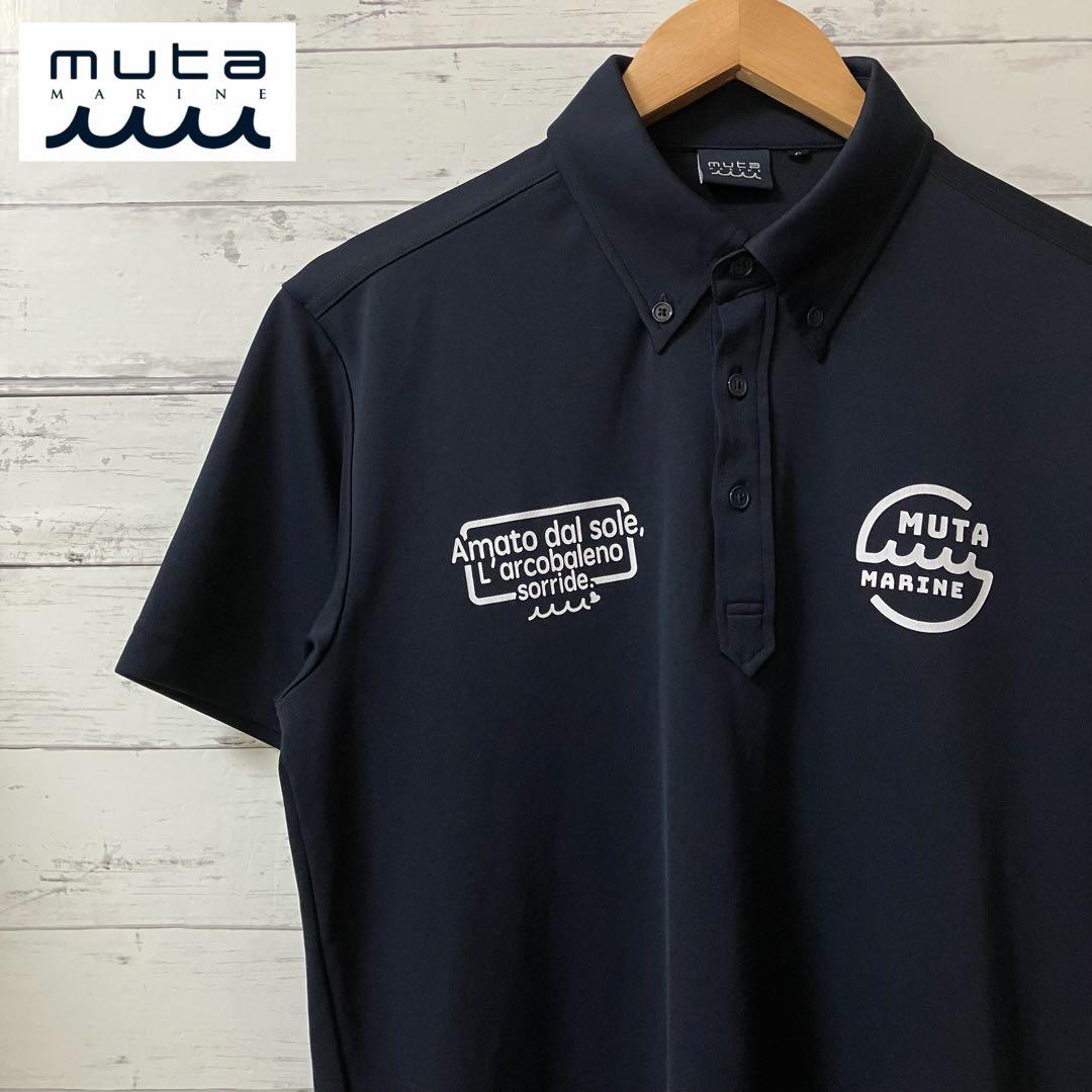【良品】muta MARINE ゴルフウェア ポロシャツ ネイビー サイズ8