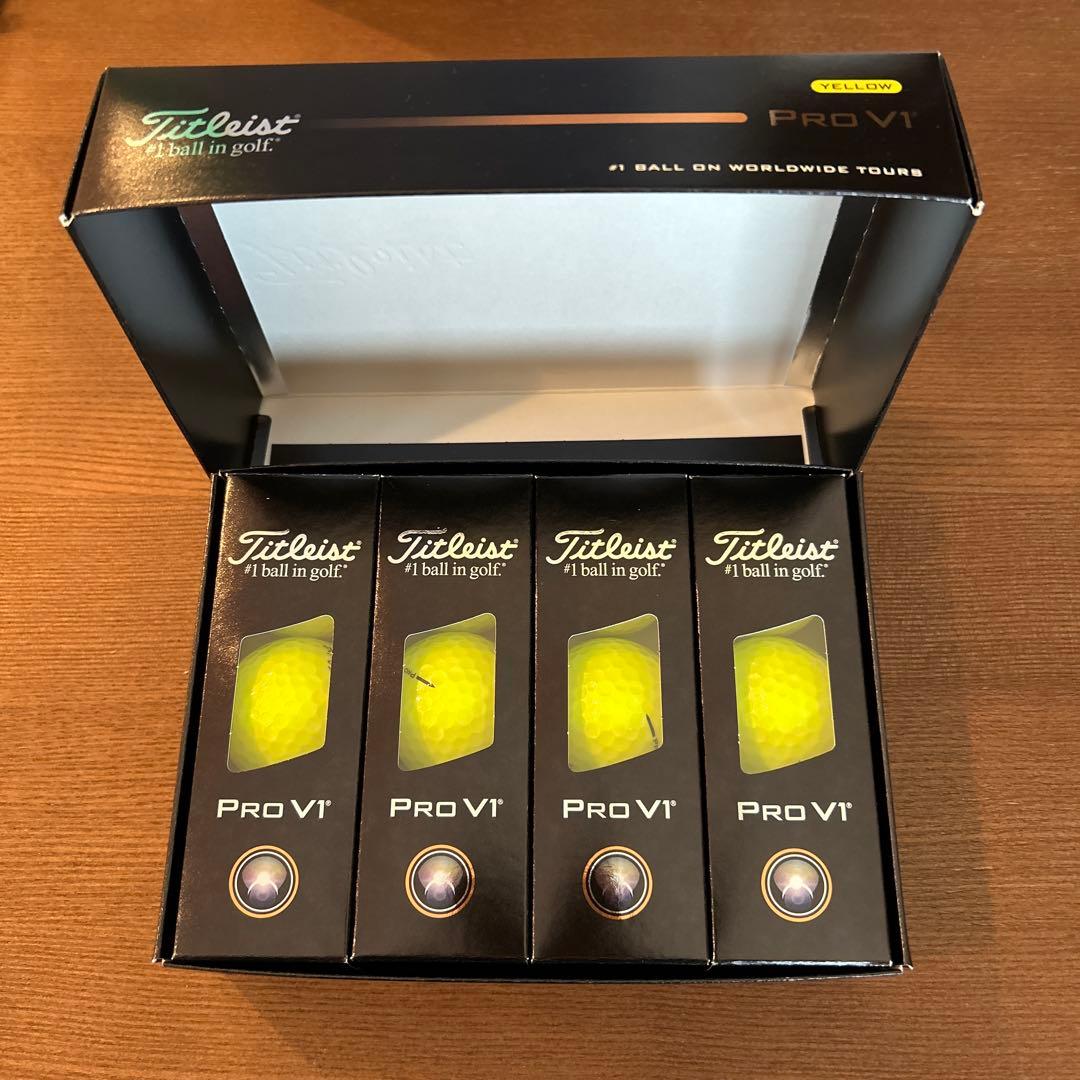 新品 タイトリスト PRO V1 イエロー 2025年モデル 1ダース