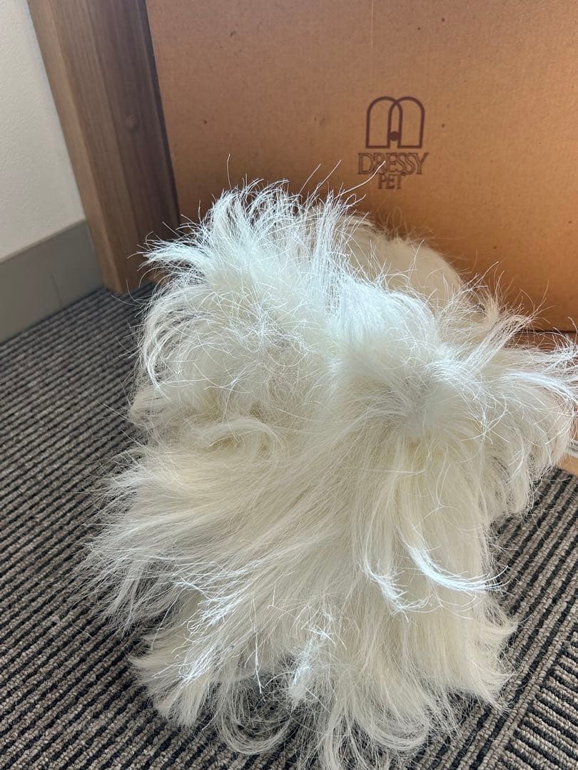 フォンテーヌ　ドレッシーペット マルチーズ　犬ぬいぐるみ　ブラシ付き　昭和レトロ