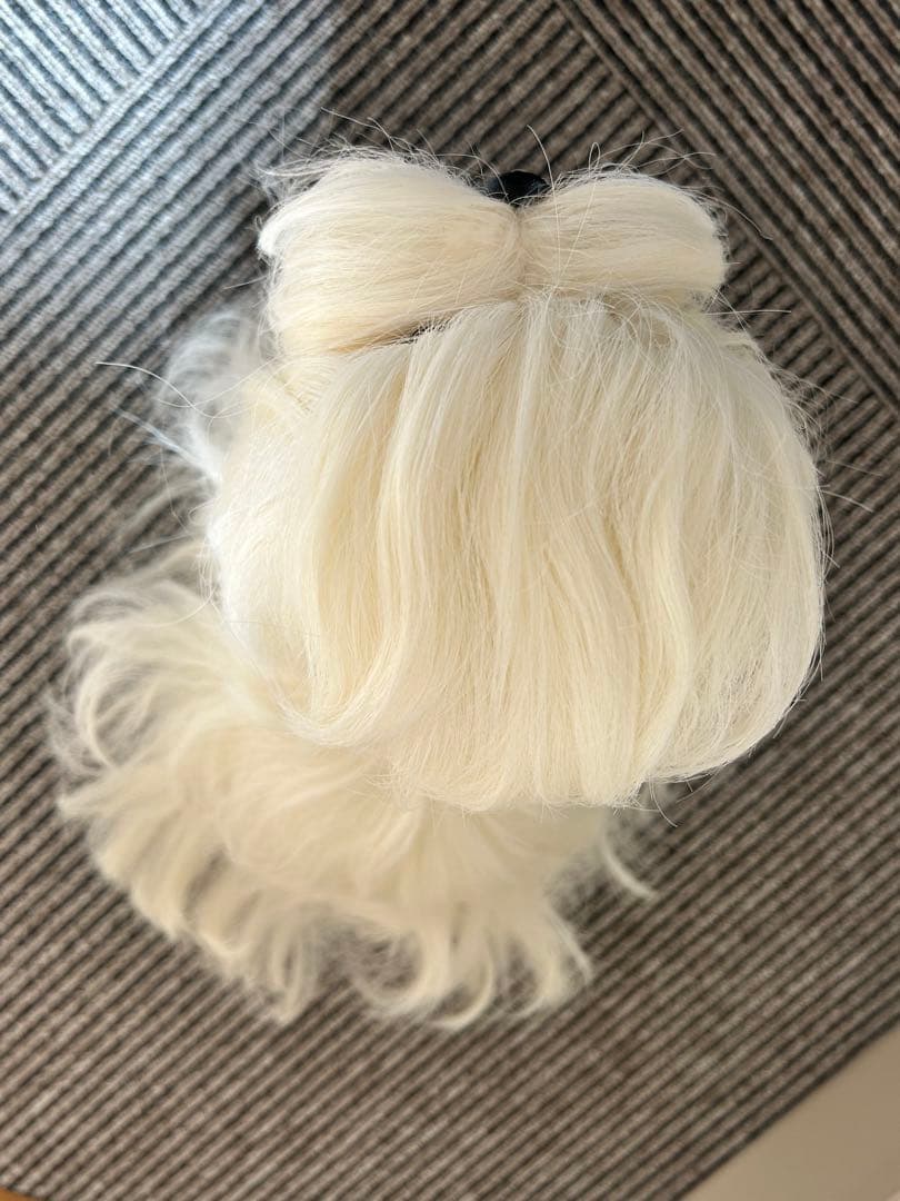 フォンテーヌ　ドレッシーペット マルチーズ　犬ぬいぐるみ　ブラシ付き　昭和レトロ