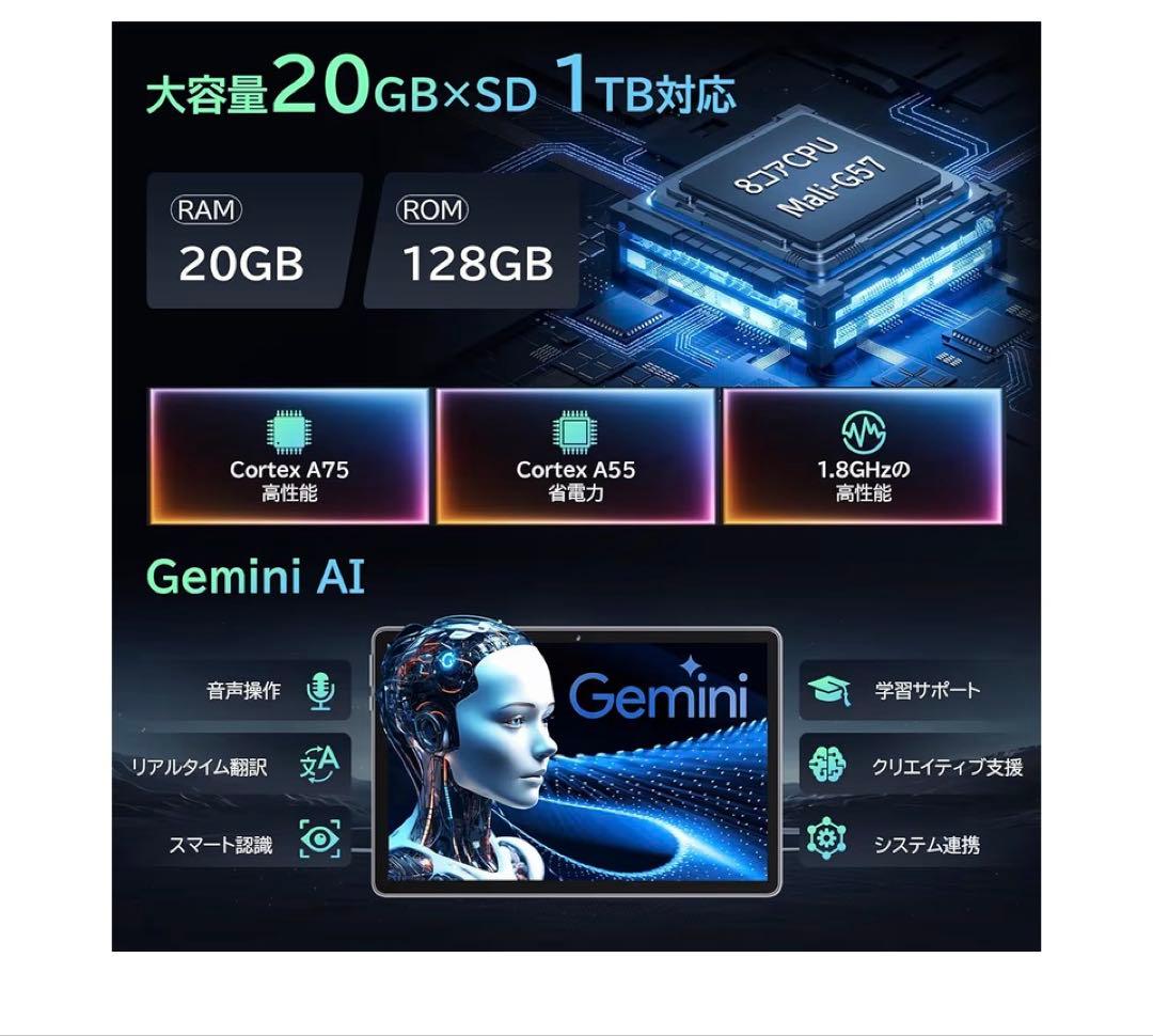 Androidタブレット 11インチ 20GB RAM 128GB 未使用に近い