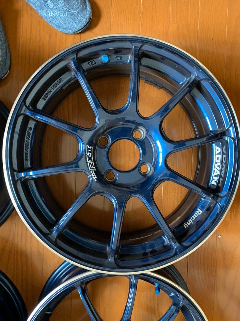 引き取り限定。S660に使用。前後異径サイズ。ADAVAN RZⅡ ブルー