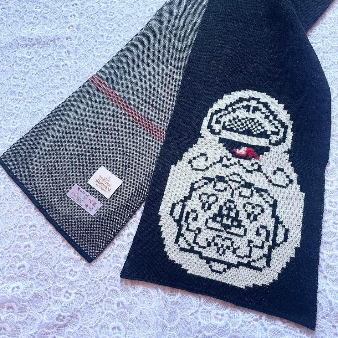 希少　Vivienne Westwood マトリョーシカ　マフラー　ウール　美品