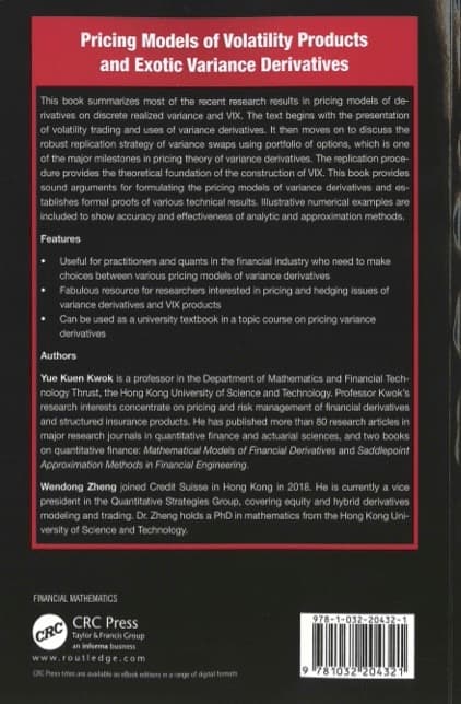 洋書 Pricing Models of Volatility Products