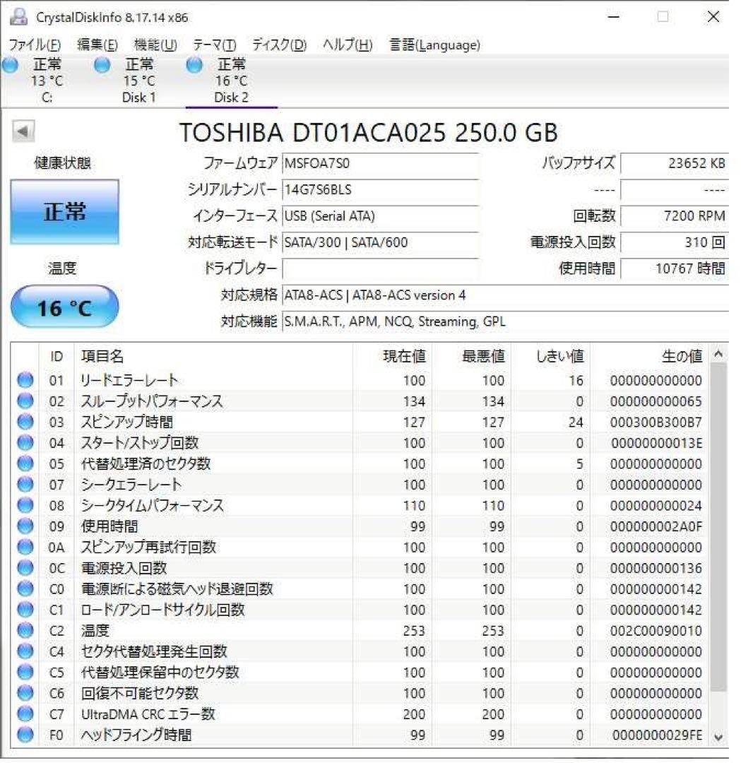 K*様 HGST HDD 4TB 3.5インチ HDS724040ALE640