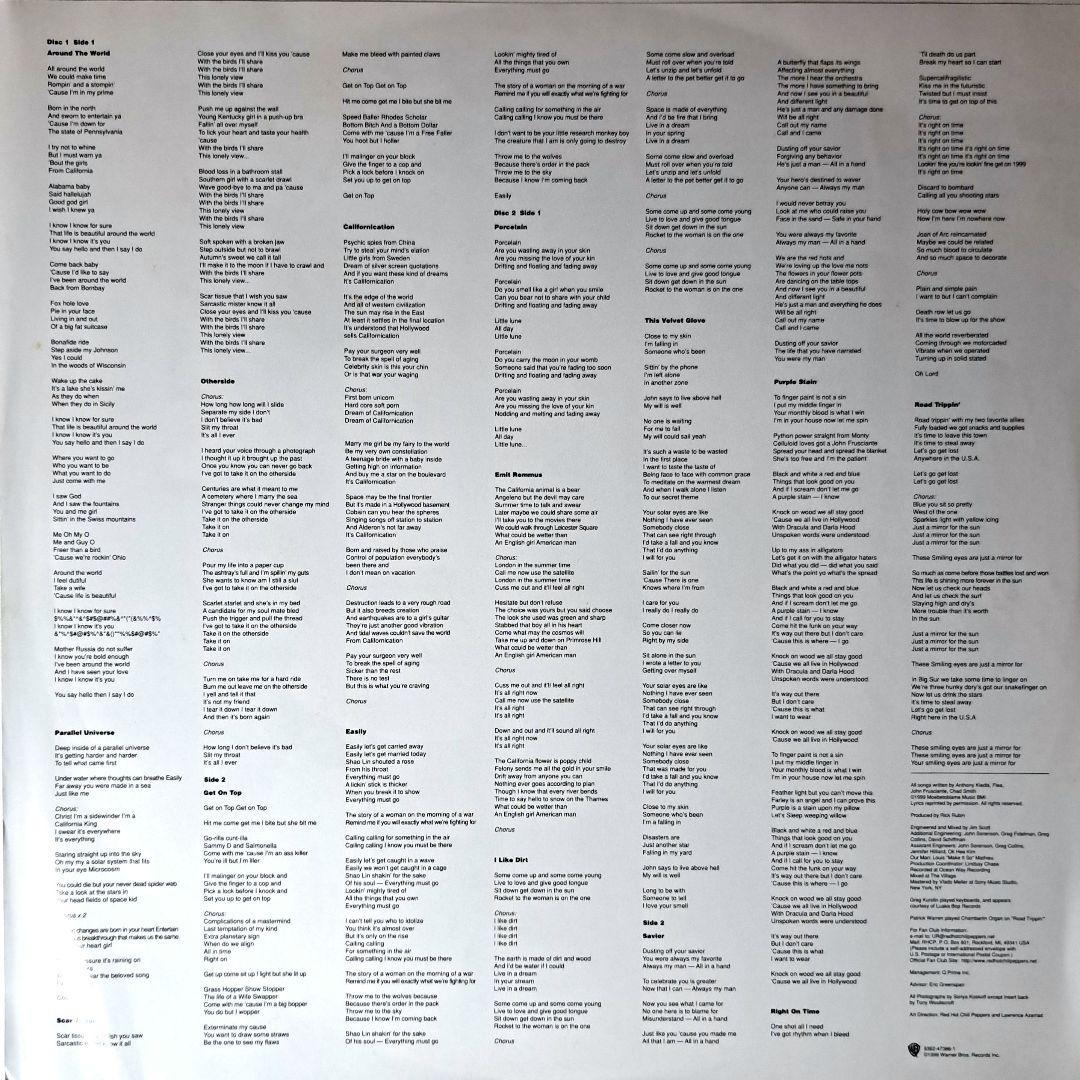 Red Hot Chili Peppers　Californication　LP