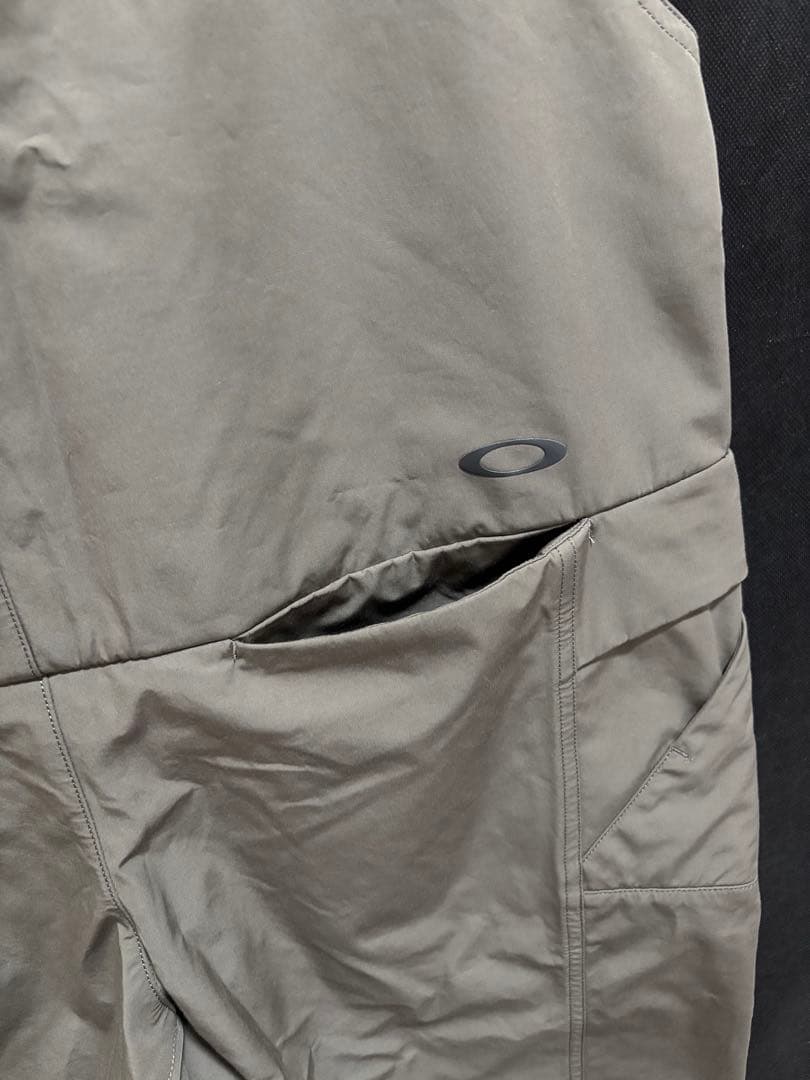 新品 OAKLEY カーキ スノーボード ビブパンツ Lサイズ オークリー 防水
