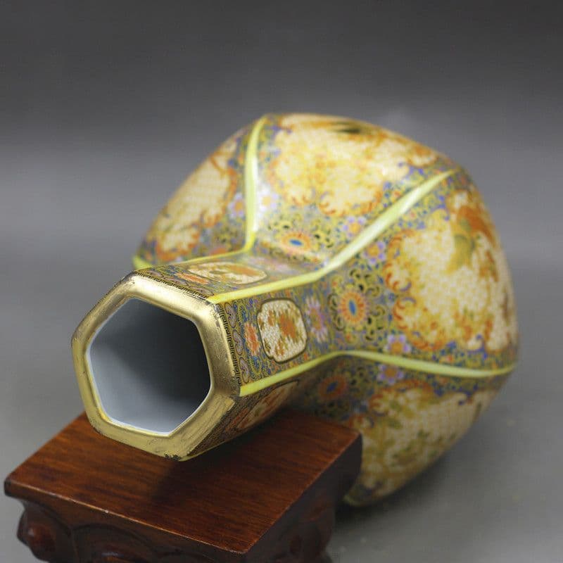 雍正琺瑯彩六方天球 景徳鎮 陶磁器 装飾品 現代工芸品 美術品 置物