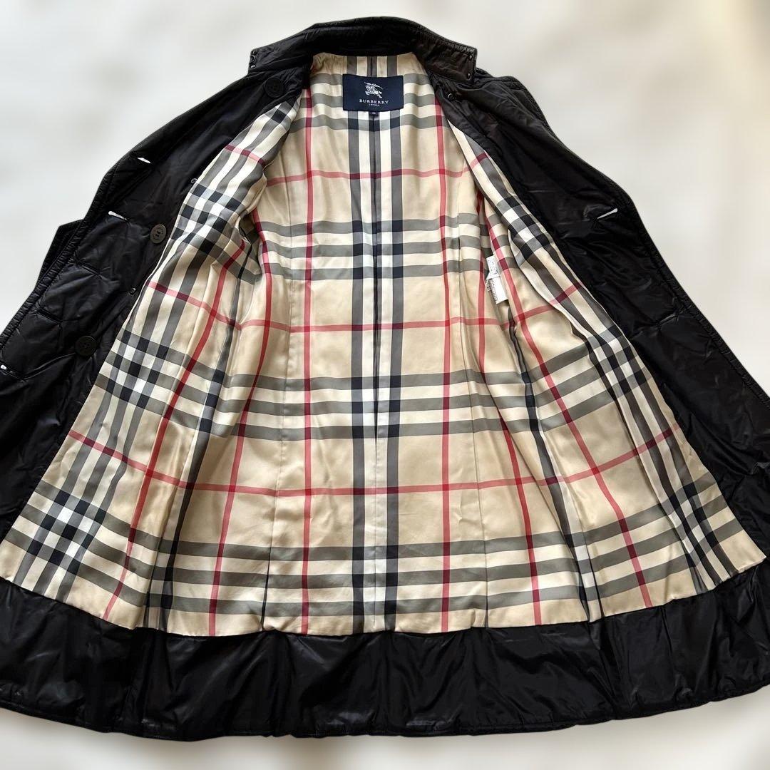 【極美品】バーバリーロンドン　ロングコート　トレンチ　中わた　メガチェック　M