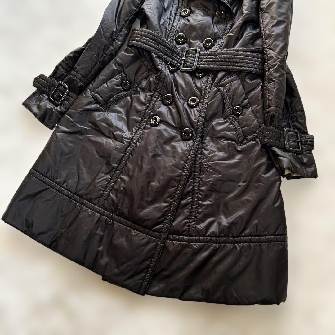 【極美品】バーバリーロンドン　ロングコート　トレンチ　中わた　メガチェック　M